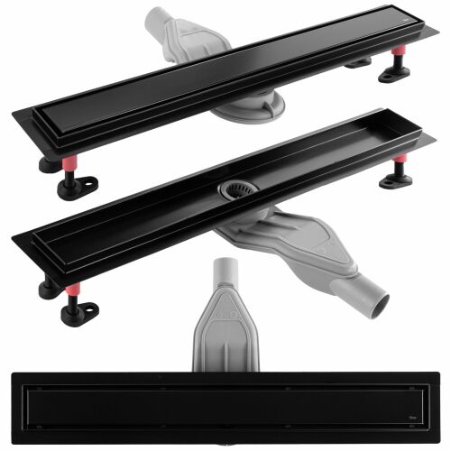 REA Neox Superflow Black Shower Drain 90 146395407