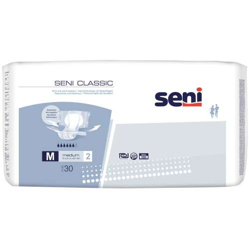 Seni Classic Medium 2 Pieluchy dla dorosłych, 75-110cm, 30 sztuk