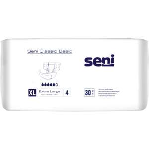 Seni Classic Basic Extra Large adult diapers, 30 count - Adult Diaper