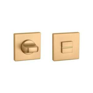 Set de mânere pentru uși pătrate Aprile Q Slim 7mm Satin Gold - Construcții și renovări