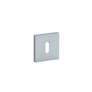 Aprile Square Escutcheon for Door Handles, Satin Chrome Finish - Open shutter