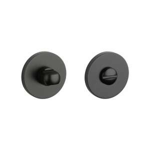 Aprile Körrozetta APRILE R SLIM 7MM BLACK - Fekete WC 4x4 Türgriff-Set, schwarz, rund, modernes Design - Tür