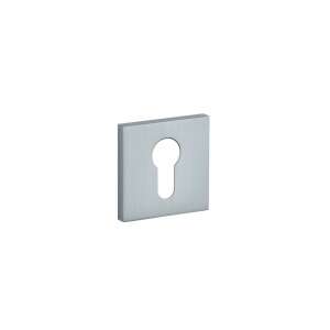 Aprile square escutcheon, satin chrome finish, 7mm thickness, for door handles - Open shutter