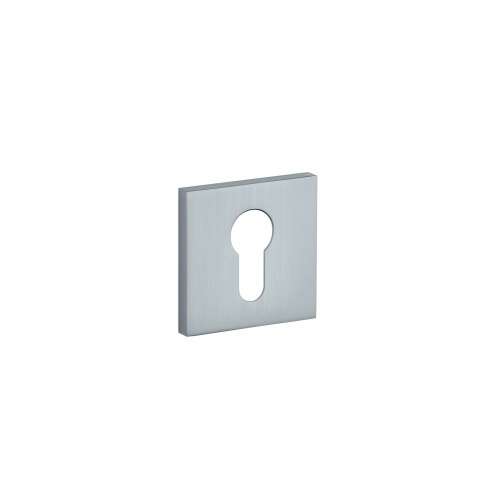 Aprile square escutcheon, satin chrome finish, 7mm thickness, for door handles