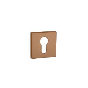 Aprile square escutcheon, copper PVD finish, for door handles - Door Knobs & Handle