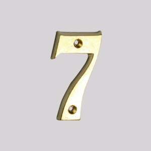 Brass house number 7 - House Number Plate