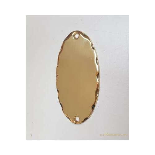 Brass nameplate, oval, 90x45mm, for engraving, Gyöngyszem brand