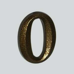 Antique bronze house number 0 - House Number Plate