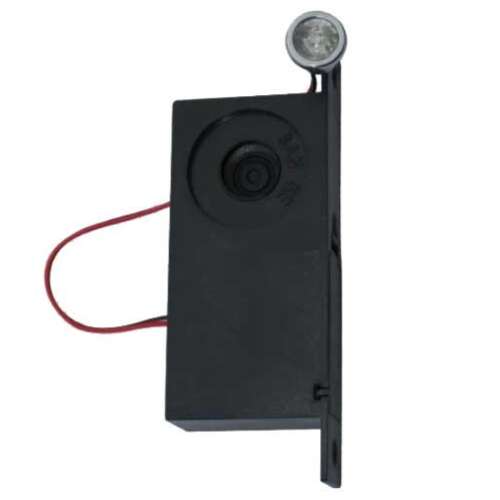 HiSec door chime with push button, black, with red wire