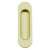 Oval Sliding Door Handle - Polished Brass - Adhesive