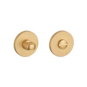 Set de mânere pentru uși Aprile Körrozetta APRILE R SLIM 7MM GOLD SATIN - Finisaj auriu satinat, culoare auriu satinat - Construcții și renovări