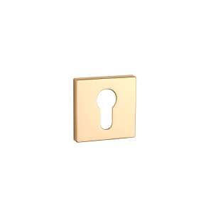 Aprile square escutcheon, shiny gold, 7mm, for door handles - Door Knobs & Handle