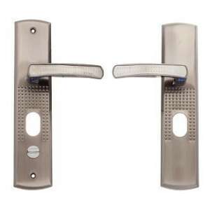 Zestaw klamki drzwiowej Hisec Kinai Biztonsági Ajtokilincs Szett Balos Egyszerű 72 PZ, srebrny, lewy - Drzwi
