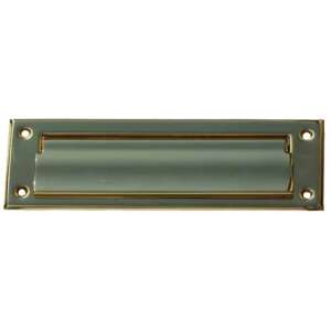 Brass letter slot, small size, 254x73 mm, polished, lacquered - Gomboss