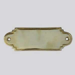 Brass nameplate, 130mm x 450mm, with two holes for mounting - Gomboss