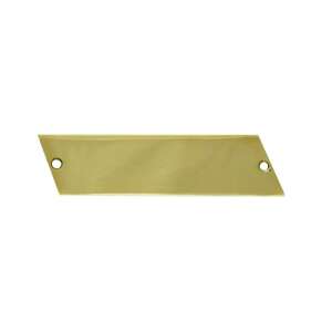 Brass nameplate, 135mm x 35mm, with two holes for mounting - Gomboss