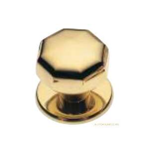 Réz ajtókilincs, Astro Réz Gomb, nyolcszögletű, polírozott réz felület - Manital