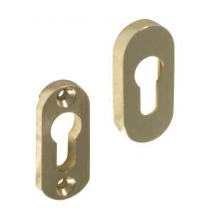 Hero Owalny Klapka Zamkowa w Kolorze Mosiądzu do Klamki Drzwiowej - Perfekto Gałka i klamka do drzwi