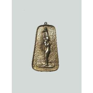 Cast Bronze Shower Girl Pictogram on Base 94514642 - Work Safety