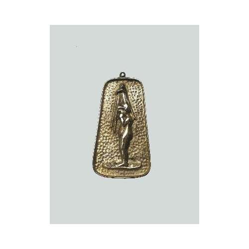 Piktogramm Duschendes Mädchen auf Füßen aus Kupfer 94514642