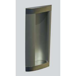 Curved Square Sliding Door Handle 96mm Matt Chrome 94514647 - Sliding Door Hardware