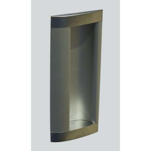 Curved Square Sliding Door Handle 96mm Matt Chrome 94514647