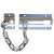 Chrome-plated metal security door chain for home safety