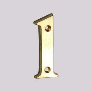 Brass house number 1 - House Number Plate