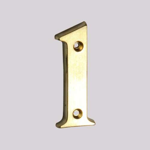 Brass house number 1