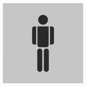 Piktogram Fiú - Autocolant cu pictogramă masculin, 10cm x 10cm - Panou de informații