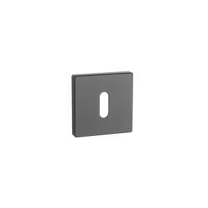 Aprile Q SLIM 7MM BK Black Square Door Handle Escutcheon - Open shutter