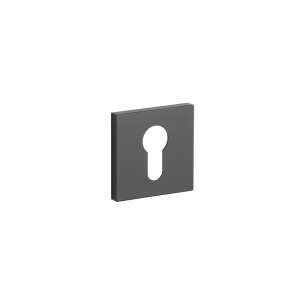 Aprile Q SLIM 7MM BLACK square escutcheon, black, for door handles - Open shutter