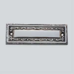 Brass nameplate with ornate design, suitable for mailboxes, doors, or other surfaces - Gomboss