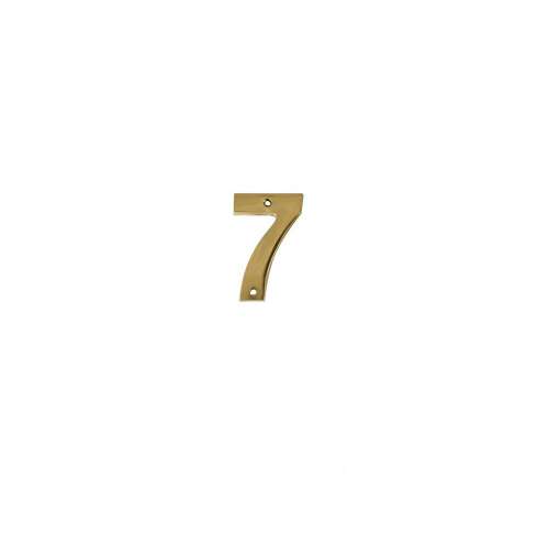 Brass house number 7