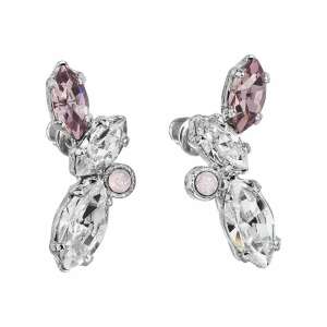 Winter Chill kézzel készített Swarovski kristályos fülbevaló rózsaszínben - Női ékszer