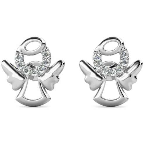 Swarovski Angyalka Fülbevaló - Fehérarany Bevonat