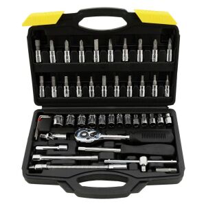 Compass 46 darabos 1/4 hüvelykes dugókulcs készlet nyitott tokban - Compass