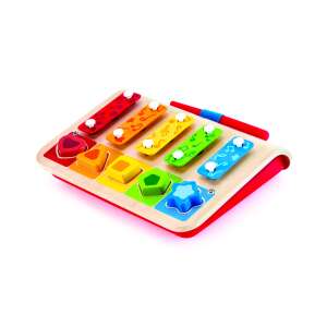 Hape Shape Sorter Xylophone, wooden toy for toddlers, musical instrument, shape sorter, 7 pieces - Hape