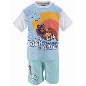 Nickelodeon Paw Patrol Летен комплект с тениска и шорти в 2 части за момчета, размер 6 (116 cm), с Чейс и Маршал, които сърфират на вълна - Бебе & Малко дете