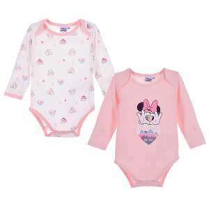 2er Pack Disney Baby Minnie Mouse Langarm-Body-Set für Baby Mädchen, rosa und weiß mit Minnie Mouse Druck - Babys & Toddler
