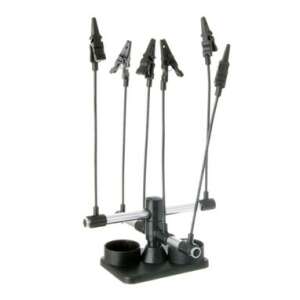 Stojan na airbrush s kliešťami BD-400, 6 ramien, kovový podstavec, na držanie malých predmetov počas airbrushingu - Výstavba&Renovácia