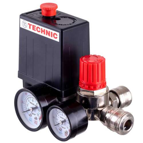 Technic compressor pressure switch with pressure gauge, 1/4 inch connection