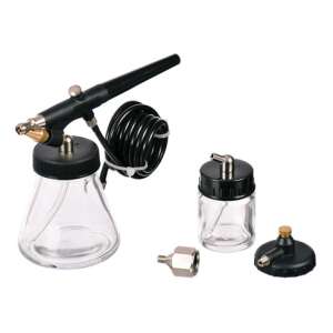 Airbrush kit with 0.8mm nozzle, 80ml bottle, and reducer for large compressor - Paint Sprayer and System
