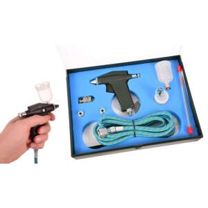 Airbrush gun kit with 0.3 and 0.5 mm nozzles, 1.8m hose, and accessories - Paint Sprayer and System