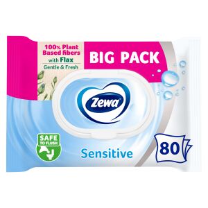 Zewa Sensitive Bigpack Nasses Toilettenpapier 80 Stück 141211706 - Feuchtes Toilettenpapier