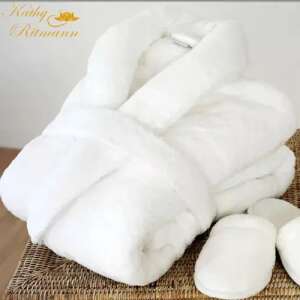 Kathy Ritmann hófehér fürdőköntös, 5XL méret, 400g, szállodai minőség, puha és kényelmes - Férfi köntös