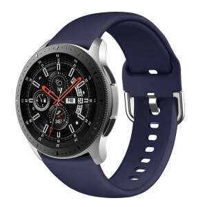 Samsung Galaxy Watch Active 2 (20mm) okosóra szíj - sötétkék szilikon szíj 94520561 