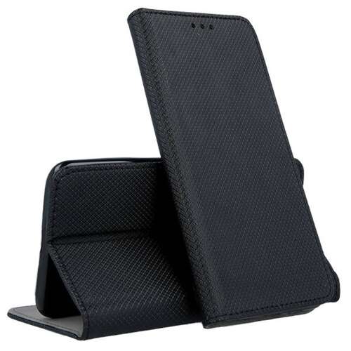 Samsung Galaxy A55 5G Telefontok - fekete mágneses szilikon keretes könyvtok