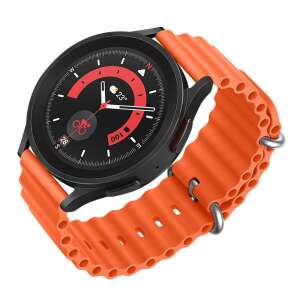 Orange silicone strap for Samsung Galaxy Watch 3 45mm, Forcell F-Design, 22mm - Smart watch strap