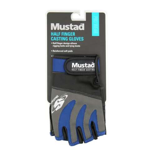 Mustad half finger casting gloves size xl